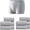 ACMEDE 10 boxer usa e getta da uomo X-4XL, 100% cotone, mutandine usa e getta per ospedale, viaggi vacanze spa massaggi fitness hotel imballaggio singolo, 45-95 kg, grigio, XXXL