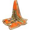 LumiSyne Sciarpe Di Seta Donna Foulard Quadrata Stampata a Cavallo Artistico Retrò Sciarpa Leggera Fazzoletto Da Collo Decorativo Copricapo Fascia Per Capelli Multifunzionali Bandane