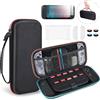 LONGYI Custodia Compatibile con Switch 2, Custodia Rigida Antiurto e Impermeabile per Switch 2, Cover Protettiva per 10 Cartucce di Giochi e Accessori