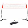 Milageto Rete da Allenamento Pallavolo Rete Allenamento Rete Pratica Porta Pallone Autoportante con Altezza Regolabile Telaio Robusto in Tubi di Ferro