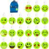 FLEXNOVA 22 pezzi catarifrangenti per bambini, ciondolo a riflettore Smiley per bambini, pensierino significativo per compleanno dei bambini, portachiavi per bambini, pensierino per zaino in