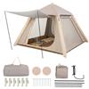 SOARS Tenda da Campeggio Gonfiabile 2-4 Persone con Pompa, 230x230x163 cm | Tenda Familiare con Veranda e Tettoia Rimovibile, con Finestre, Lucernario e Borsa da Trasporto, da Giardino e Spiaggia