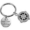 NIYANGLE Portachiavi Bussola Creativo in Metallo Argento per Laurea | Regalo Maturità Ragazza, Idee Regalo per Laurea, Bomboniere Portachiavi, Facile da Portare