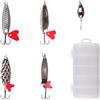 Generic 5 pz/set di metallo Jig Spoon Spinner Esca da pesca Wobbler Bait Set con attrezzatura da pesca Box Kit per esche da pesca Set di esche
