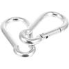 NIYANGLE 2 Pezzi Fibbia di Collegamento per Barra Fitness in Acciaio Argento | Attrezzi da Fitness, Compatibile Macchina a Cavo e Barra, Leggero, Facile da Trasportare e Riporre
