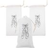 CRAFTHROU Ballet Shoe Bags 3 Pezzi, Sacchetti per Scarpe da Danza in Lint Bianco, Leggeri e Facili da Pulire, per Ballet Learner