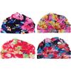 SAFIGLE 4 Pezzi Cuffia da Nuoto in Nylon Stampata Colorata | Nailon, ed Elastica, per Allenamento e Nuoto, Stampa Vivace e Vestibilità Aderente
