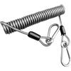 ECMQS 150/200/300 cm elastico telescopico da pesca | Con moschettone in acciaio inox, corda di sicurezza robusta e sicura per attività all'aperto
