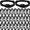 OUNONA 100 Pezzi Gancio da Arrampicata all Aperto in Plastica Pom, Nero | Ganci in Plastica, Design Versatile e Leggero, Molto Robusto, per Zaini e Attrezzatura da Esterno