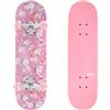 KMX Skateboard per Principianti, Grafica Accattivante + Attrezzi | per Ragazzi,Ragazze,Bambini,Studenti e Adulti.Tavolo Acero 7 Strati,Doppio Kicktail,Truck Alluminio,Ruote PU