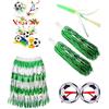 ECMQS Accessori per gli appassionati di tornei con occhiali da calcio | Gonna in seta patchwork con occhiali da calcio e divertenti oggetti di scena per tifosi, feste in stadio
