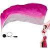 Generic Seta velo di danza del ventre,Velo di seta da danza Bandiere colorate in | Elegante Poi Streamer, sciarpa di seta di colore graduale per le arti fluide, adorazione e danza