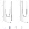 Buhygn Supporto Muro per Surfboard 2 Pezzi Supporto Orizzontale Trasparente in | Rastrelliera da Muro per Tavole da Surf per Negozio Garage Salotto Skateboard Snowboard