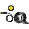 E-Mangue Acceleratore a Pollice per Bafang 3 pin femmina, Acceleratore Bici Elettrica per BBS01B BBS02B BBSHD Mid Drive Motor, Thumb Throttle bicicletta elettrica con connettore impermeabile