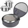 Generisch Borsa per il campeggio, borsa in tela per piatti da pranzo all'aperto | Borsa per stoviglie ergonomica, traspirante, portatile, grigio, in tela, per utensili da cucina
