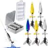 Generic Esche da pesca | Esca da pesca a spinner con ganci resistenti | Attrezzature Riflettenti per Fiumi di Acqua Profonda Laghi Stagni e Tecniche di Pesca come Getto Pitchen Jiggen Flipping