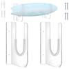 Generico Supporto Muro per Surfboard 2 Pezzi Scaffale Galleggiante in Acrilico | Rastrelliera da Muro per Tavole da Surf per Snowboard Skateboard Garage Soggiorno Camera Lettera