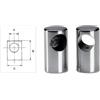 TREM Supporto Ottone Cromato per Corrimano e Tientibene A mm: 22 B mm: 65 C mm: 30 Modello: Foro Passante