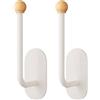 FccsiKoa 2 Ganci da Parete per Guantoni da, Compatti Ed Eleganti, Ideali per di Casa, Portatili E Facili da Installare. Supporto da Parete per, Bianco