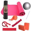 Generic Kit yoga per allenamento a casa tappetino con palla da yoga | Attrezzatura per il fitness da donna, include fascia di resistenza in lattice, fascia elastica