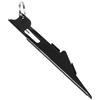 Uonlytech Strumento per Legare Nodi da Pesca in Acciaio Inox, Portatile Nero | Accessorio per Annodare la Lenza, Portachiavi Incluso, Facile da Imparare, per Pesca e Custodia