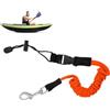 Ruwshuuk Cordino per kayak, cordino per guinzaglio per kayak Moschettone leggero con | Pagaia per canoa kayak pesca canottaggio paddle boarding vela surf sport acquatici mari