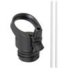 Super Sparrow Coperchio con Cannuccia, Coperchio in Paglia Standard 350ml/500ml/750ml/1L, Nero - Coperchio per Standard Bottiglia da Bere Come Sostituzione