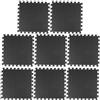 NUOBESTY 8 Pezzi Tappetino Puzzle da Ginnastica Eva Nero | Ammortizzazione Morbida, Montaggio Semplice, per Aree Allenamento e Ambienti Fitness, Finitura Elegante