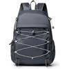 Generic Zaino pieghevole leggero, impermeabile, per uomini e donne, ideale per viaggi, campeggio e avventure all'aria aperta, grigio