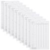DECHOUS Carta Patinata Bianca Schede Punteggio 10 Pezzi Golf | Griglia di Suddivisione, Scrittura Fluida, Formato Compatto, Accessori Sport Golf, per Uso Sul Campo