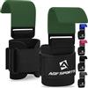 AQF Ganci Per Sollevamento Pesi, Straps Palestra Con Grips Antiscivolo Gym | Rivestimento In Gomma, Polsiera Neoprene Spessore 8 mm, Doppia Cucitura, Ideale Powerlifting, Deadlift, Trazioni, Coppia Uomo