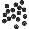 Generic Perline da pesca rotonde da 6 mm, 200 pezzi, in plastica, per esche da pesca, colore nero