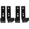 Gadpiparty 4 Pezzi Supporto per Bilanciere da Parete in PC Nero per | Montaggio Rapido, Design Leggero, Riduce Graffi Sul Pavimento, Uso Garage