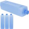 PACKOVE Reusable Cooler Ice Pack, 4 Confezioni, Tavolette di Ghiaccio per Refrigeratore in Plastica Blu, con Coperchio, Facili da Trasportare e Conservare, per Lunch Box