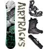 Airtracks Snowboard Set Tavola Steezy Wide Hybrid Rocker Uomo + Attacchi Master + Scarponi + Sacca Nuovi 145 150 155 160 cm