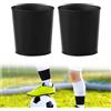 Generic Fasce per gambe da calcio, in silicone, per tenere fermi parastinchi e calze da calcio in posizione morbida, per uomo e donna (nero)