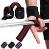MERCURYAL Cinghie da Palestra con Fascia da Polsiere Palestra - Straps Palestra - Cinghie per Sollevamento Pesi Imbottite - Polsini Palestra - Fascette Palestra - Lifting Straps