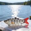 Generic Multisnodato Swimbait per la pesca della spigola, 10 cm segmentato Bionic Hard Lure con ami Treble, esca affondante realistica per luccio