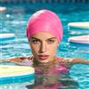 Generic Cuffia da nuoto in silicone con protezione per le orecchie, cuffia da nuoto impermeabile per capelli lunghi, cuffia da nuoto con tasca per orecchie 3D, per donne e uomini