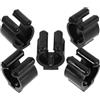 AKOOSY 5 Pezzi Clip Fermapagaia per Kayak in ABS Nero, Montaggio Robusto | Confezione, Presa Sicura e Superficie Antiscivolo, per Pagaie e Canoe in Uso Nautico
