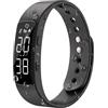 Peelanmall Fitness Tracker senza app con grande display a LED, semplice braccialetto con ricarica diretta USB, monitoraggio del sonno, misurazione delle calorie e della distanza, 30 giorni in standby, tracker