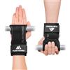 Flintronic Cinghie da Polso per Sollevamento Pesi, Straps Palestra di Pelle Oxford, con Protezione Del Polso Imbottita da 5 mm, Polsini Palestra, Gym Lifting Straps per la Protezione di Mani e Polsi