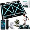 Mastery Tappetino da allenamento per calcio 90 x 60 cm + app Mastery Regali calcio | Mastery Fantasy League, regalo di compleanno con app + video per allenamento footwork, controllo palla, dribbling
