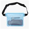 Generic Marsupio impermeabile grande per telefono con cinghia regolabile, borsa a tracolla trasparente per spiaggia, kayak, rafting, Blu, Custodia