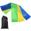 Generic Set di 3 fasce elastiche per allenamento con 3 livelli di resistenza, fasce per asciugamani per sedie a sdraio da crociera, blu, verde, giallo
