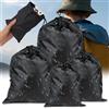 Generic 2pcs Nero Nylon Multi-funzionale Borsa Scarpe Biancheria Intima Viaggio Sport Borse Impermeabile Coulisse di Stoccaggio Borse per Viaggio