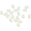 Generic Perline da pesca luminose, 7 x 5 mm, 200 pezzi, in plastica, per esche da pesca, ovali, bianche
