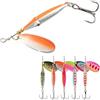 Generic Kit di esche da pesca, esche rigide in metallo per spigola, trota, salmone, walleye, attrezzi da pesca d'acqua dolce e salata