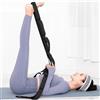 Generic Cinghia da yoga per allenamento a casa, esercizio fisico, pilates e ginnastica, 10 anelli non elastici con confezione estetica per donne e uomini