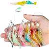 Generic 7PCS realistico gamberetti silicone pesca esca, morbido luminoso esca, cattura più pesci! Facile gancio pesce!